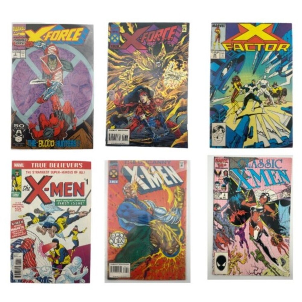 Lot of 6‎ Marvel X-Men Comics – X-Force, X-Factor, Classic & Uncanny Issues